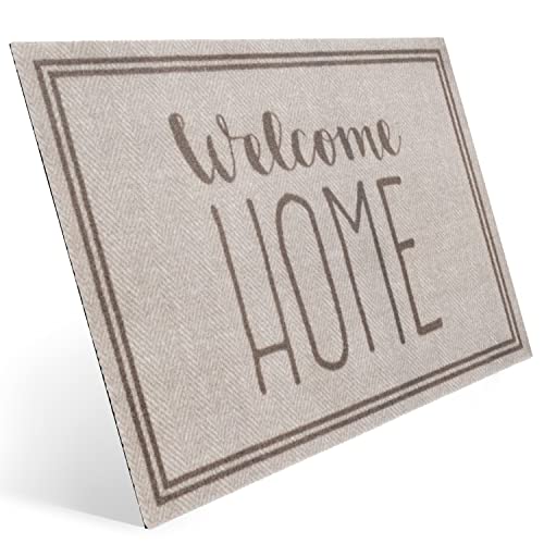 Entrando Fußmatte mit Welcome Home aus Polyamid, 50x75 cm - für die Haustür - innen und aussen, wetterfest, rutschfest - auch als Türdeko oder Einweihungsgeschenk Cover