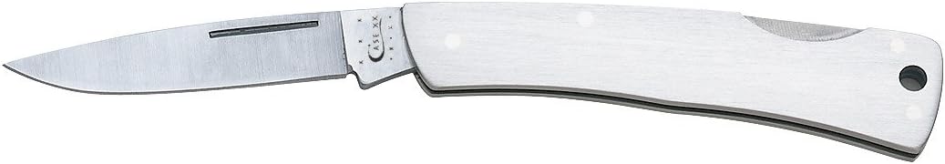 Case Personalized Lockback Brushed Stainless Steel Knife - Small - Free Engraving