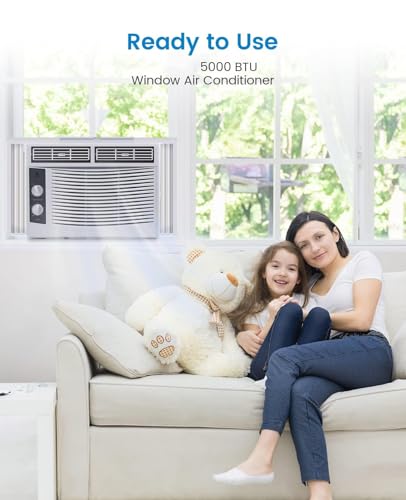 GarveeLife 5,000 BTU Window Air Conditioner - Cool up to 150 Sq. Ft. with Easy-to-Use Mechanical Controls and Reusable Filter, Perfect for Small Bedroom, Living Room, Home Office, White - Image 5