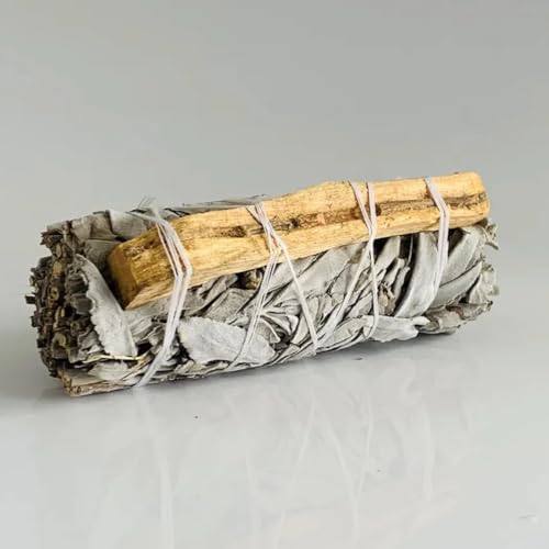 LAVERNE Palo Santo and white Sage Smudge Stick Bundle Natural Wood Incense for Meditation Energy Cleansing Stress Relief Aromatherapy Natural Insect Repellent