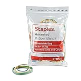 Staples Economy Rubber Bands, 1/4 Lb. Resealable Bag, 600/Carton (ST28614/28614VS)