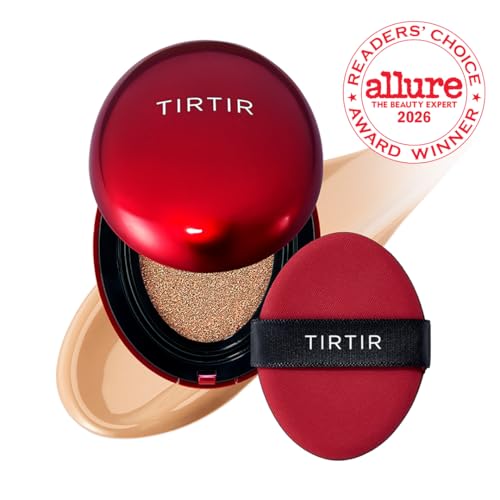 Image of [*Mini Size*] TIRTIR Mask Fit Red Cushion Foundation | Full coverage, Weightless, Skin fit, Satin Glow Finish, Korean Makeup, beauty, Tattoo cover up, Buildable (#27C Cool Beige, 0.15 Fl Oz)