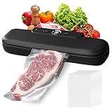 Envasadora al Vacío Eléctrica para Alimentos con 10 Bolsas de Vacío Automático y Sellador al Vacío Compacto Cocina