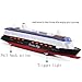 Ailejia 1:1000 Cruise Ship Models Back to Power Functions Boy Toy Yacht Model Music, Lights, Alloy (Black)