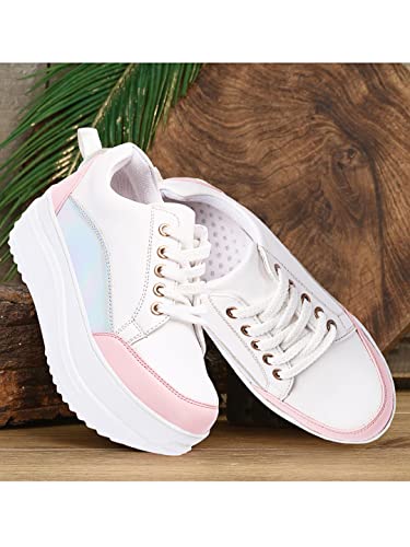 Image of Vendoz Women White Multi Sneakers