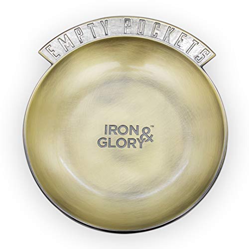 IAGEP Taschengeld-Tablett – Nachttisch aus Metall für Wechsel, Schlüssel, Münzen, Schmuck, Uhr, Kopfhörer, Zinc