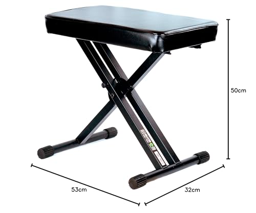 Banqueta Reforçada Com X Duplo Para Tecladista/pianista Bxb