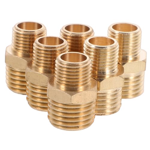 DIYEAH 6pcs Hose Fittings Adapter Straight Connector Durable External Thread for Secure Connections Versatile Use Garden and Industrial Projects