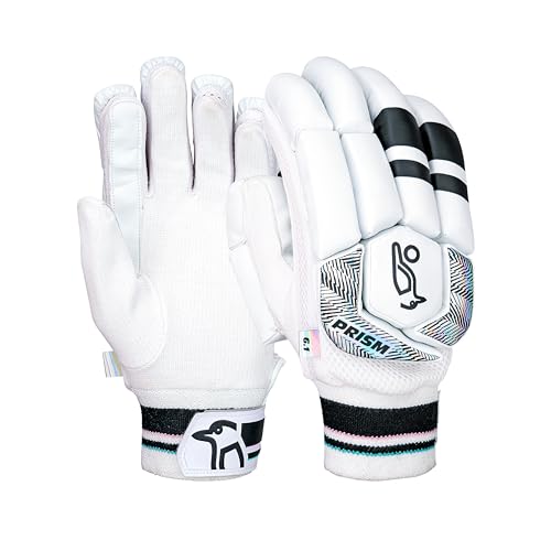 Kookaburra Prism 6.1 Cricket Batting Gloves Adult Right Hand Holographic & White