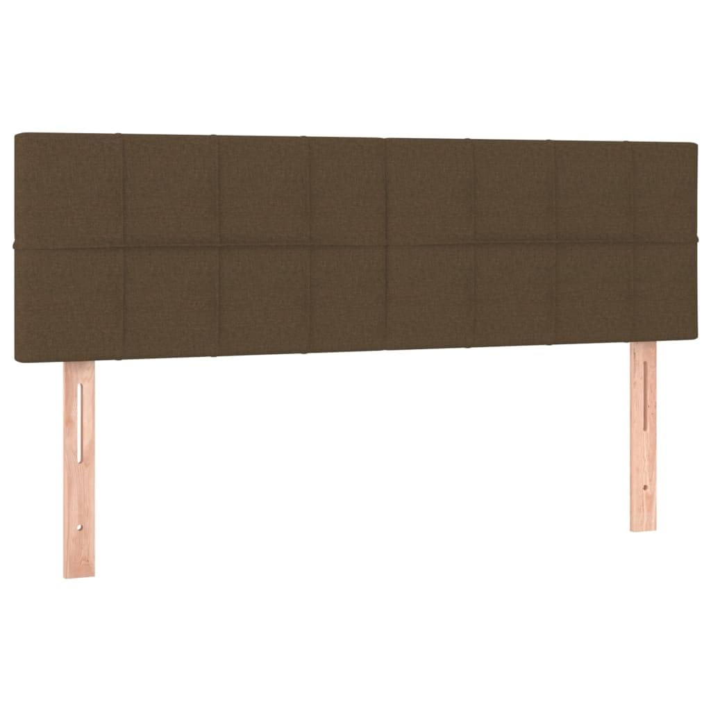 vidaXL Kopfteil, Bettkopfteil mit Holzbeinen, Höhenverstellbar Polsterkopfteil für Bett, Betthaupt Bettzubehör Schlafzimmer, Dunkelbraun 144x5x78/88cm Stoff
