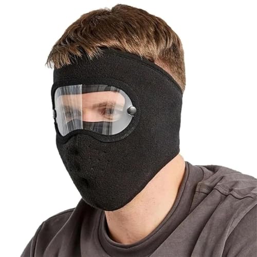 Image of Garbify Windproof Full Face Mask with Goggles - Washable Winter Cover for Face and Eye Protection | Warm Mask for Outdoor Travel, Riding, and Cold Weather MULTICOLOR