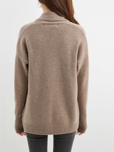 Womens 100 Percent Merino Wool Knit Cardigan Sweaters Casual Open Front Warm Soft Sweater Jackets2