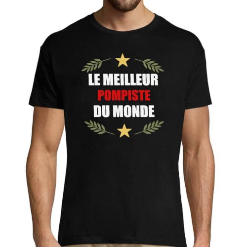 T-Shirt Pompiste Humour Homme imprimé en France cadeau anniversaire original