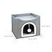 BESPORTBLE Foldable Cat House for Indoor Cats Double Stylish Design Multi-Functional Shelter and Scratch Board Comfortable and Strong