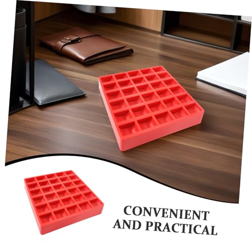 Caja organizadora de monedas roja de plástico KICHOUSE miniatura 3