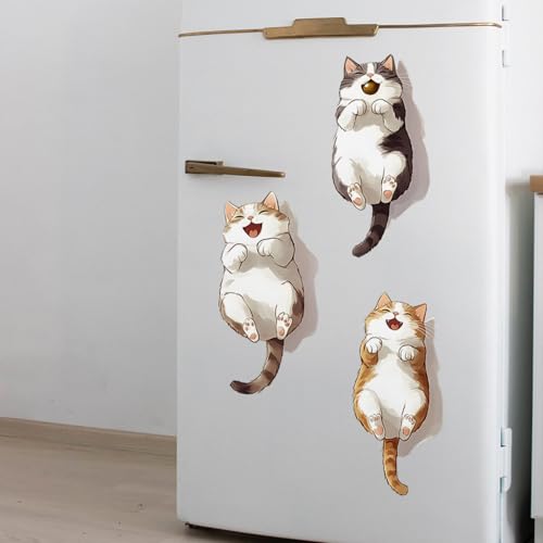 Vinilos decorativos Achang con diseño de gatos felices en acuarela miniatura 3