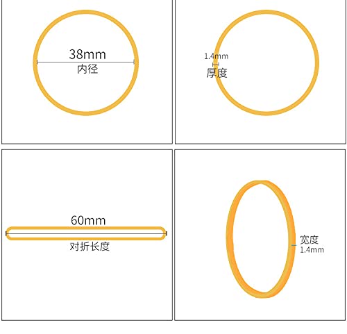 1 kg di elastici naturali di alta qualità, per scuola, ufficio, 38 x 1,4 mm