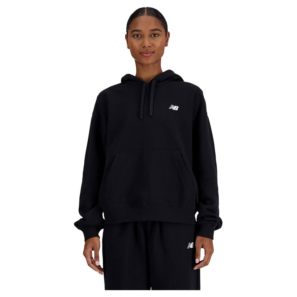 New Balance Women's Black Sport Essentials French Terry Hoodie, M