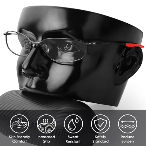 Image of BLAZERBUCK Replacement Temple Sleeves Ear Socks for Oakley Whisker /Juliet /A Wire Sunglass - Red