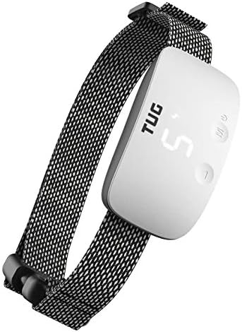 TUG Bark Collar | Rechargeable | Adjustable Modes - Static/Vibration/Sound | Waterproof (White)