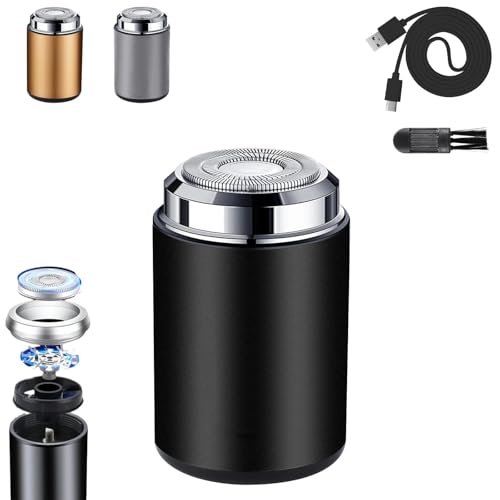 Rasierer Herren Elektrisch, Mini Elektrorasierer, Wasserdichter Multifunktionaler Rasierer für Herren, Tragbarer IPX7 Nass- und Trockenrasierer, Tiefenreinigung Shaver, Reisegröße (Schwarz) Rasierer Herren Elektrisch, Mini Elektrorasierer, Wasserdichter Multifunktionaler Rasierer für Herren, Tragbarer IPX7 Nass- und Trockenrasierer, Tiefenreinigung Shaver, Reisegröße (Schwarz)