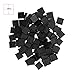 100PCS 20mm Square Black Miniature Model Bases for Tabletop or Miniature Wargames (20mm(0.78inch), 100PCS)