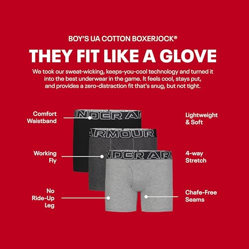 Under Armour Boys' Big Performance Boxer Briefs, Lightweight & Smooth Stretch Fit2