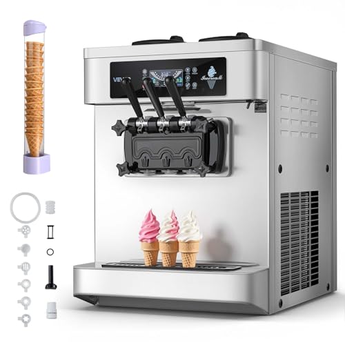VEVOR 3-Flavor Soft Serve with Puffing Pump