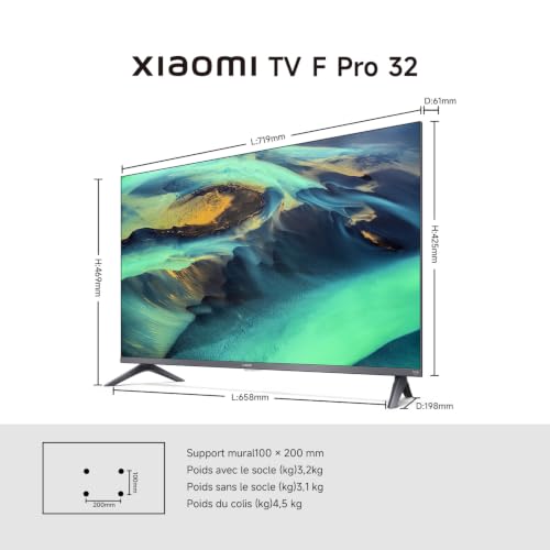 XIAOMI TV F Pro 32 Pouces 2025, QLED Smart Fire TV, Alexa Voice Control