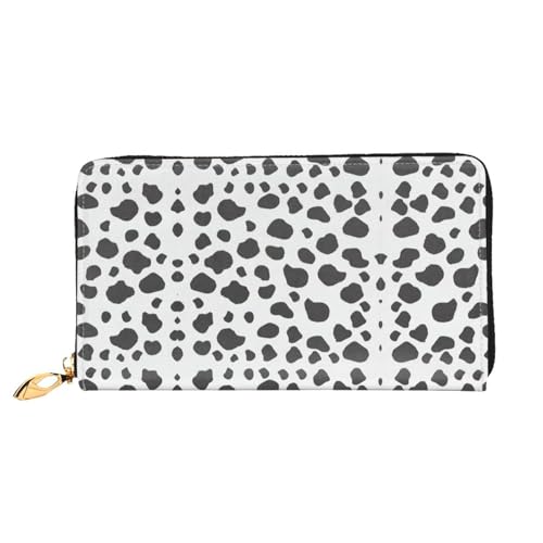 Porte-cartes de crédit femme et portefeuille imprimé vache zippé