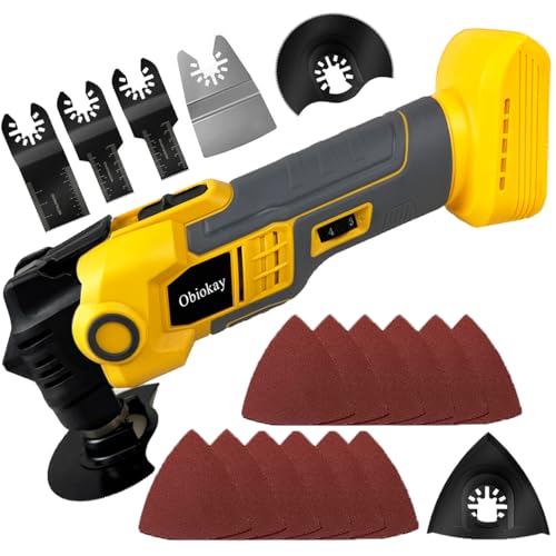 Cordless Oscillating Saw for De-walt 20V Max Battery Anti-vibration Oscillating Multitool with Blades