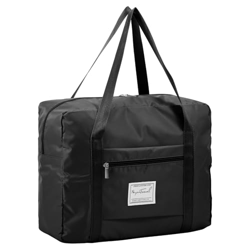 ZFLYCANP Bolsa de viagem, impermeável, leve, tecido Oxford, design de separação a seco e molhado, bolsa de viagem dobrável para esportes internos e externos, Preto, asiática