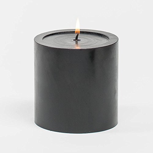 Richland 4" x 4" Black Pillar Candles Set of 6