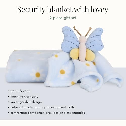 Image of Evolur Secret Garden 2 Piece Gift Set, Includes Blanket with Lovey, Warm and Cozy Baby Blanket, Machine Washable, Soft and Charming Lovey