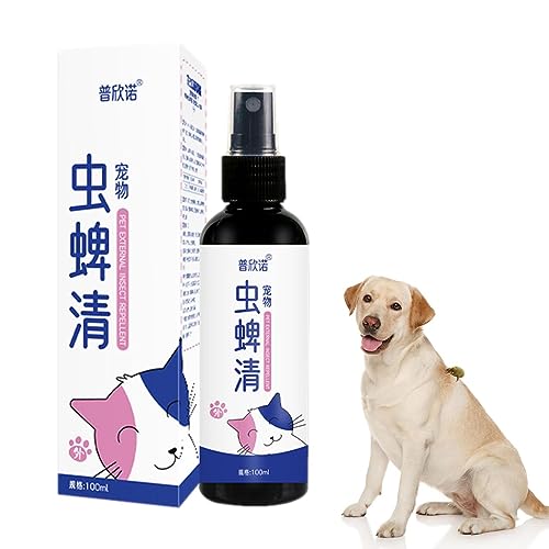 屋外用ダニ駆除スプレー,ペットに優しいダニヤード スプレー ノミとダニ駆除 100l - アリ、シラミ、ハエ、クモ、マダニ、ゴキブリ、蚊に対する犬のノミとダニの治療法 Pouxa