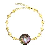 abalone shell cuff bracelet 【Emballage】Pochette en velours et boîte plastique, parfait pour le rangement ou comme cadeau.