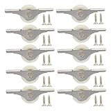 Heyiarbeit 10Sets Furniture Roller 62 x 11.5mm Stainless Steel Nylon Single Sliding Wheels for...