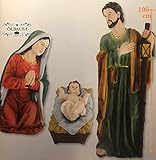 Lieferumfang: Jesuskind komplett mit Krippe (herausnehmbar), Maria knieend und Josef mit Stab oder Laterne