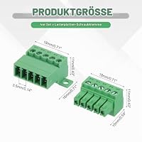 QUARKZMAN PCB-Klemmleiste 3.5mm 5-Polig Klemmenblöcke 300V 8A 4 Satz – Ansicht 2