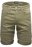 REPUBLIX Herren Jeans Short Männer Kurze Bermuda Hose Regular Fit R7039 Olive W34