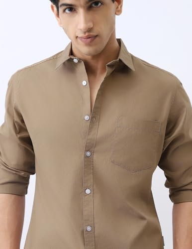 Image of Urbano Fashion Men's Cotton Full Sleeve Regular Fit Casual Solid Shirt