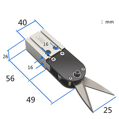 iDili Pneumatic Air Nipper Shears High Speed Industrial Automatic Air Cutter For Fabrics Ear Mask Elastic Rope Plastic Metal Sheet (K25)