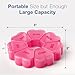 Large Weekly Pill Organizer, Pill Box 7 Day, KAPENS Daily Vitamin Case Large Capacity Compartments, Pill Containers for Fish Oil Medicine Supplements, Red