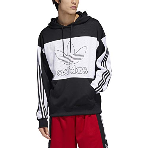 Sweat à capuche Adidas DV3173 noir vêtement sport homme coton