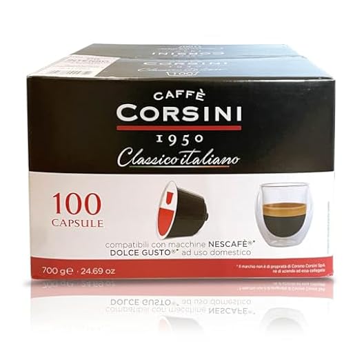 Caffè Corsini - Capsulas Compatibles Dolce Gusto, Clásico Italiano, Sabor Intenso, 100 Cápsulas | Ya disponible en tu tienda friki favorita! En mundofriki.es!