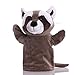 Huagdf Juguete de Peluche de Mapache marioneta de Mano, Animal de Peluche Suave Que simula Contar Historias, Regalos de cumpleaños de Navidad de Halloween para niños, niñas y niños de 25 cm
