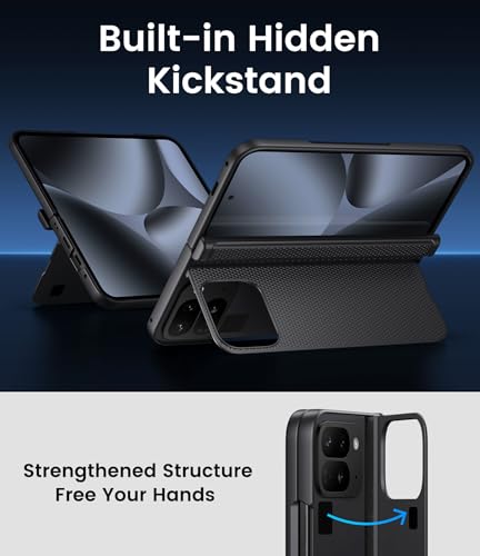 Coque rigide robuste Google Pixel 10 Pro étui pliable fin antichoc avec béquille - 3