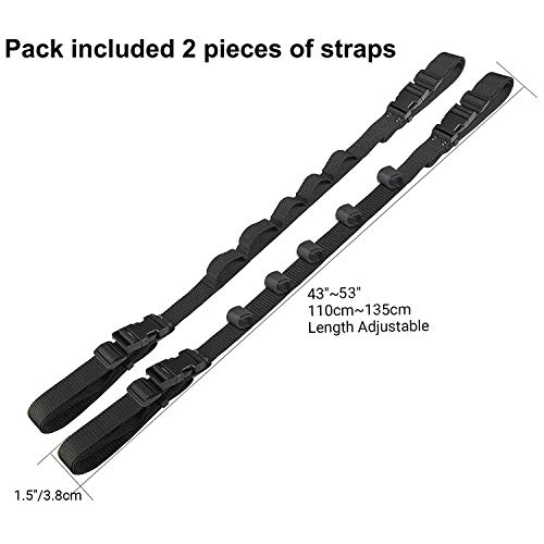DSHE Car Fishing Rod Holder Strap, Vehicle Fishing Rod Rack, Fishing Pole Carrier Storage Rack Belts for Car, SUVs and Vans - Thumbnail 2