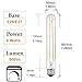 Lustaled Dimmable T10 LED Filament Light Bulbs 8 Watts T10 LED Tubular Bulb 120V LED Tube Bulb Medium E26 Base Warm White 80 Watt Incandescent Equivalent for Pendant Chandelier Lighting (3-Pack)