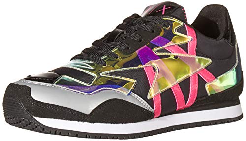 ARMANI EXCHANGE Zapatillas Mujer Microgamuza Color Negro/Fucsia (Numeric_38)
